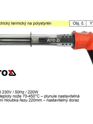 Nůž elektrický termický na polystyrén YT-82190
