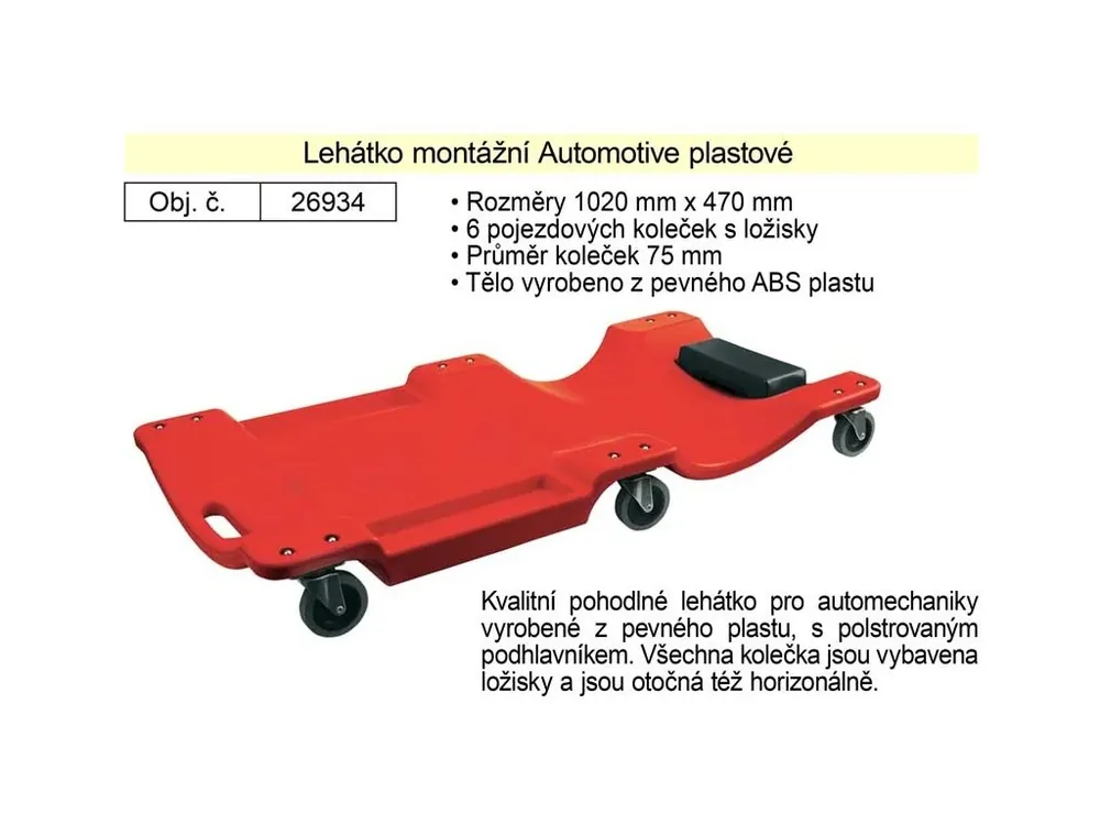 Lehátko montážní Yato plastové
