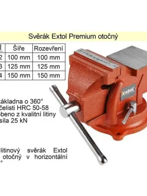 Svěrák Extol Premium otočný 125 mm