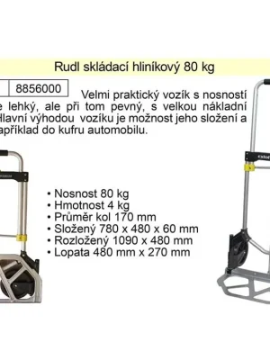 Rudlík skládací hliníkový nosnost 80 kg