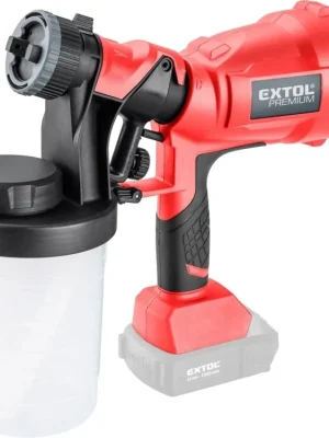 EXTOL PREMIUM pistole stříkací HVLP aku SHARE20V, 20V Li-ion, bez baterie a nabíječky