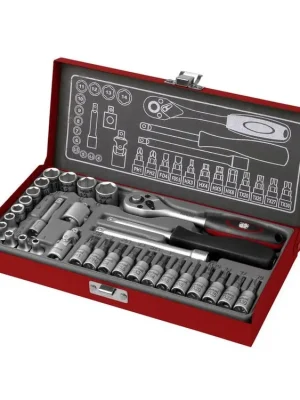 hlavice nástrčné a zástrčné, sada 31ks, 1/4", 61CrV5, FORTUM