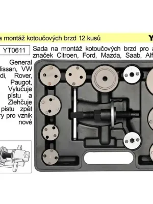 Sada na montáž kotoučových brzd 12 dílů profi Yato