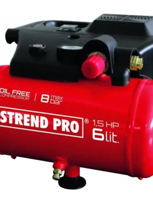 STREND PRO Přenosný kompresor BOF1506, bezolejový, 1,1 kW, 6 lit.