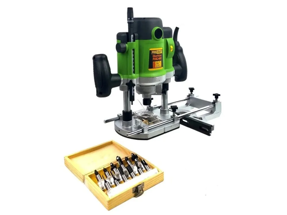 PROCRAFT Frézka horní 12mm 2000W + sada fréz POB2400