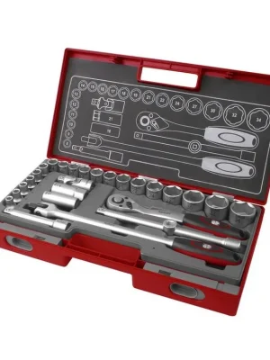 hlavice nástrčné, sada 27ks, 1/2", 61CrV5, FORTUM