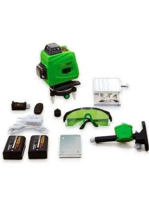 PROCRAFT LE-4G Křížový laser 3D 360° zelený paprsek, samonivelační, dosah 40m