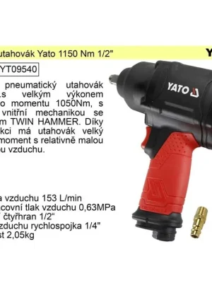 Rázový utahovák Yato 1150 Nm 1/2" YT-09540
