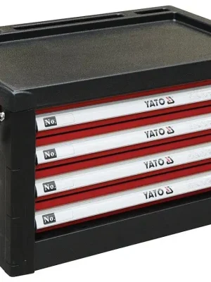 YATO Skříňka dílenská 4 zásuvky 690x465x400mm červená YT-09152