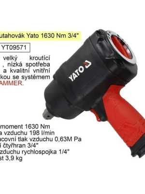 Rázový utahovák Yato 1630 Nm 3/4" YT-09571