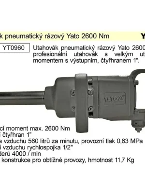 YATO Rázový utahovák Yato 2600 Nm 1" YT-0960
