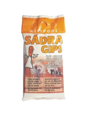 Sádra šedá 1kg stavební KITTFORT