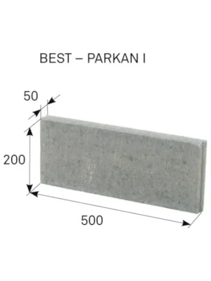 Obrubník BEST-PARKAN I přírodní - 50x20x5cm