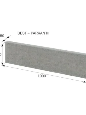 Obrubník BEST-PARKAN III přírodní -100x25x5cm