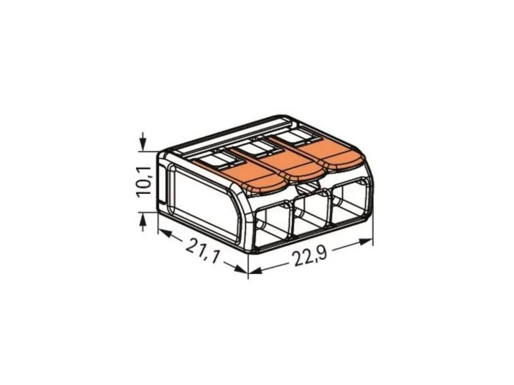 Svorka WAGO 221-613, 3 pólová