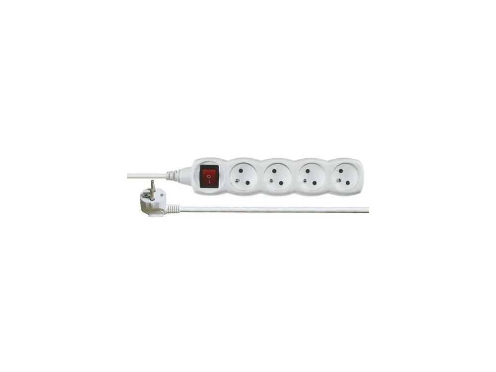 Přívod prodlužovací, 2m / 250V, 4 zásuvky s vypínačem