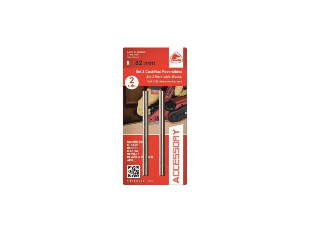 Čepel náhradní k hoblíku P 910, 82mm, 2 ks, STAYER