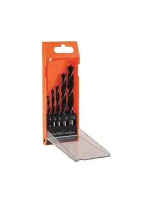 Vrták do dřeva, SET, 4 – 10 mm, 5 ks, plast