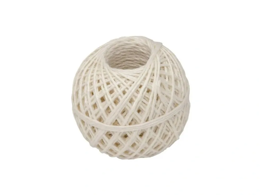Motouz potravinářský lněný, klubko, 40 g, bílý