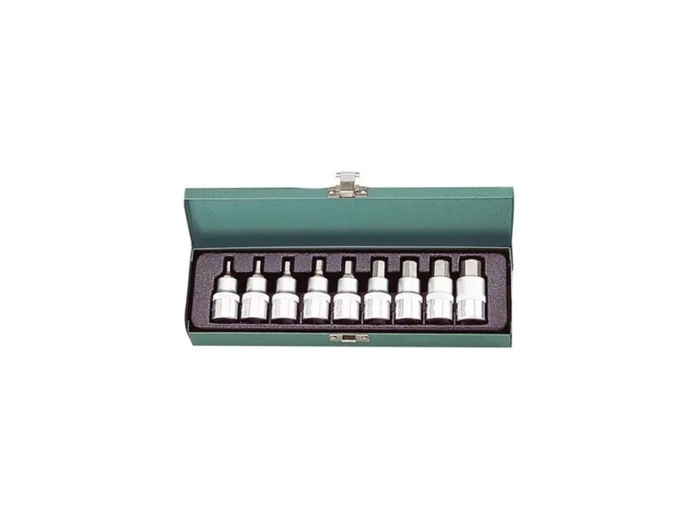 Hlavice HEX IMBUS PROFI, 9 ks, 1/2" CrV