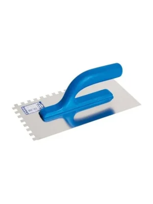 Hladítko nerez, zub 12 mm, 270 x 130 mm, plastová otevřená rukojeť M