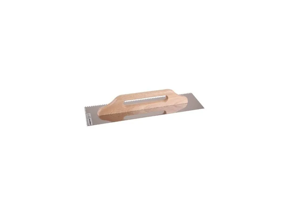 Hladítko nerez, zub 8 mm, 500 x 130 mm, dřevěná rukojeť, FESTA