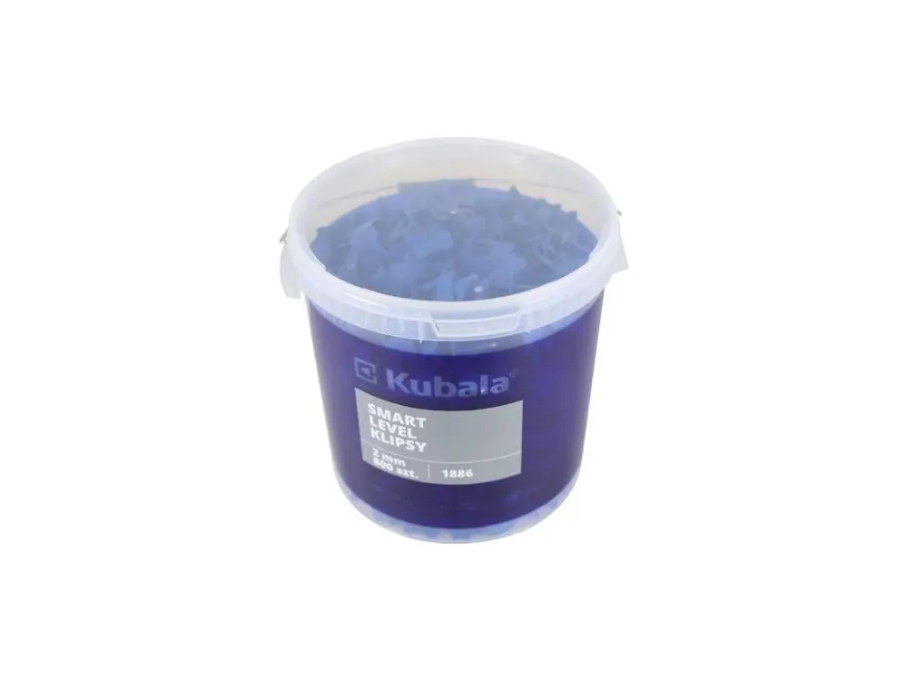 Spony Smart Level, 2 mm, 800 ks + kbelík 20 l, Kubala