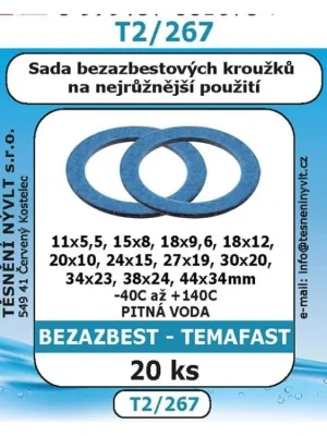 Sada bezazbestového těsnění různých rozměrů (20 ks v balení)