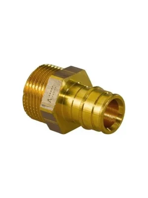 UPONOR PE-XA Q&E přechod 20xR1/2" vnější závit, násuvný, voda, mosaz