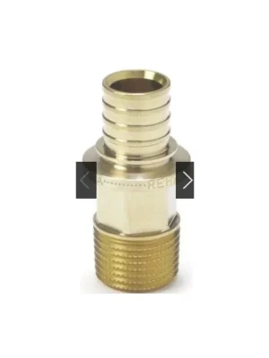REHAU přechod 25x2,3-R1"/L22, SDR11, vnější závit, lisovací, voda, mosaz