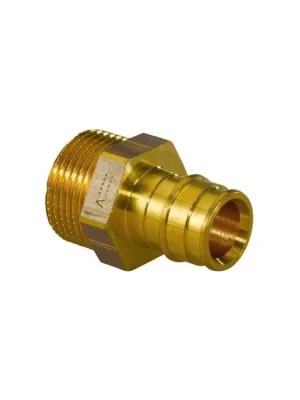 UPONOR PE-XA Q&E přechod 32-R1" vnější závit, násuvný, voda, mosaz