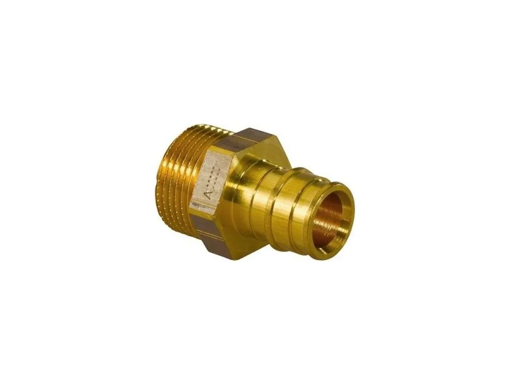 UPONOR PE-XA Q&E přechod 32-R1" vnější závit, násuvný, voda, mosaz
