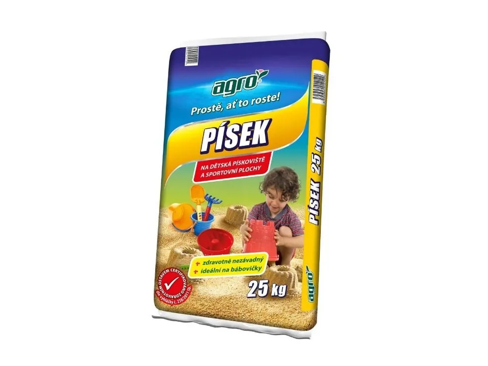 AGRO Písek na dětská hřiště a sportovní plochy 25 kg
