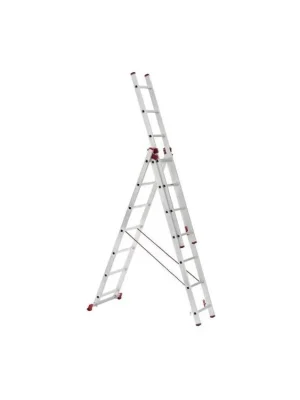 Žebřík Al, 3 x 10 příček, 2,86 - 6,26 m univerzální, ALVE ENPRO 6610