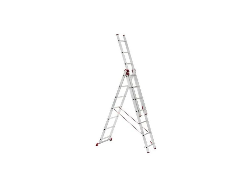 Žebřík Al, 3 x 10 příček, 2,86 - 6,26 m univerzální, ALVE ENPRO 6610