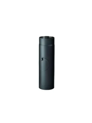 Trubka kouřovodu 1,5 mm s čistícím otvorem 180 x 500 mm, černá
