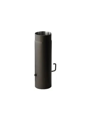 Trubka kouřovodu 1,5 mm s klapkou 180 x 500 mm, černá