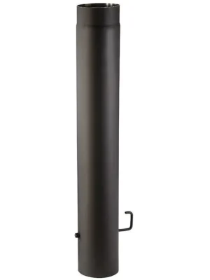Trubka kouřovodu 1,5 mm s klapkou 145 x 1000 mm, černá