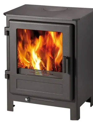 HAAS+SOHN Kamna krbová UKA s litinovými dvířky, černá, 2,1 - 6,2 kW