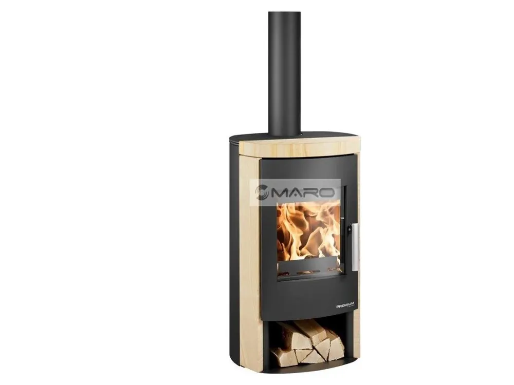 HAAS+SOHN Kamna krbová MADEIRA 3,0 - 6,4 kW, černá/Woodstone Prestige