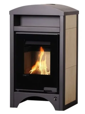 HS Flamingo Kamna krbová AQUAFLAM VARIO Barma 11/7kW, 11 kW s výměníkem 7 kW a manuální regulací, dlažba Javor