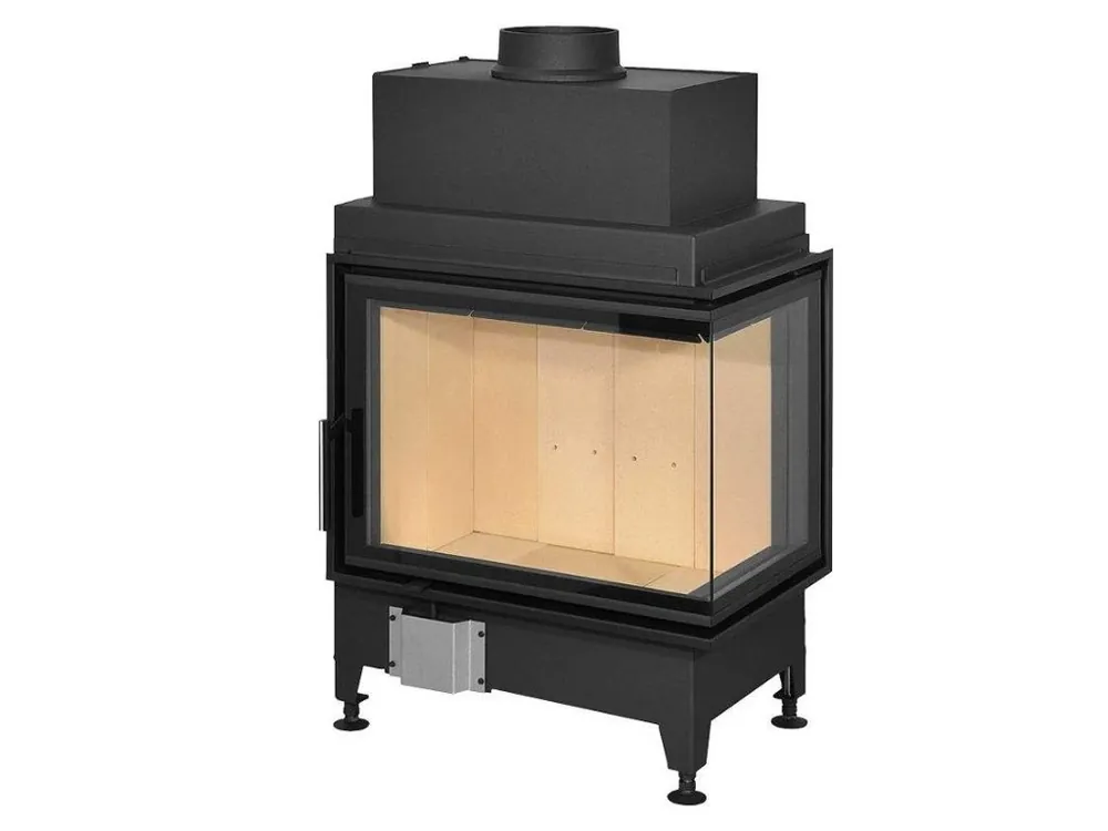 Romotop Vložka krbová HEAT R 2G S 65.51.40.21 rohová, pravá, 3,5 - 9,0 kW, černá