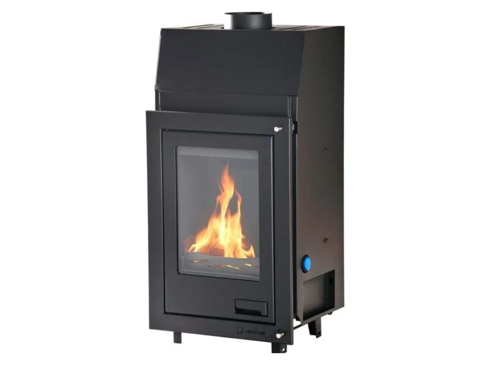 HS Flamingo Vložka krbová AQUAFLAM 12 s výměníkem a manuální regulací, 12 kW, rovné sklo