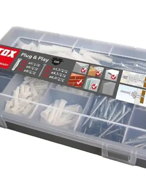 TOX PLUG & PLAY 320-dílná sada hmoždinek a šroubů