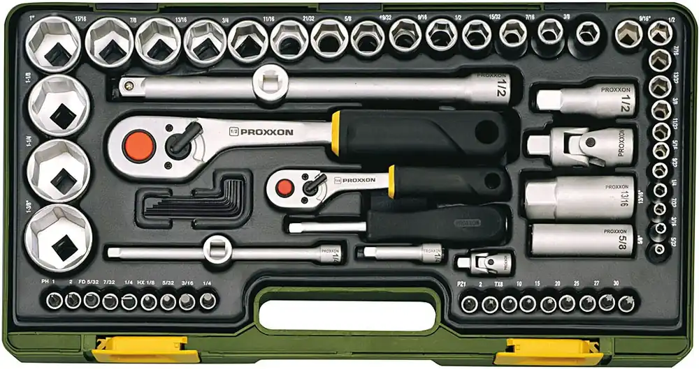 Sada nářadí PROXXON GOLA 1/2" a 1/4" 65ks golová