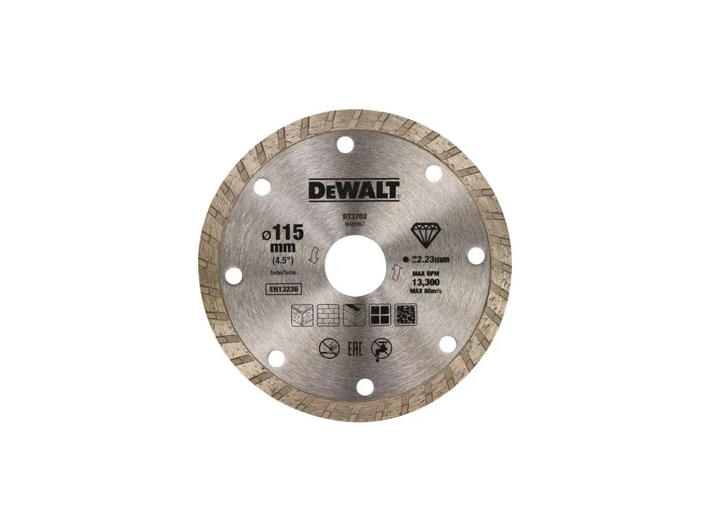 Dia řezný kotouč 115mm Laser1 Turbo na beton a cihly DeWALT DT3702