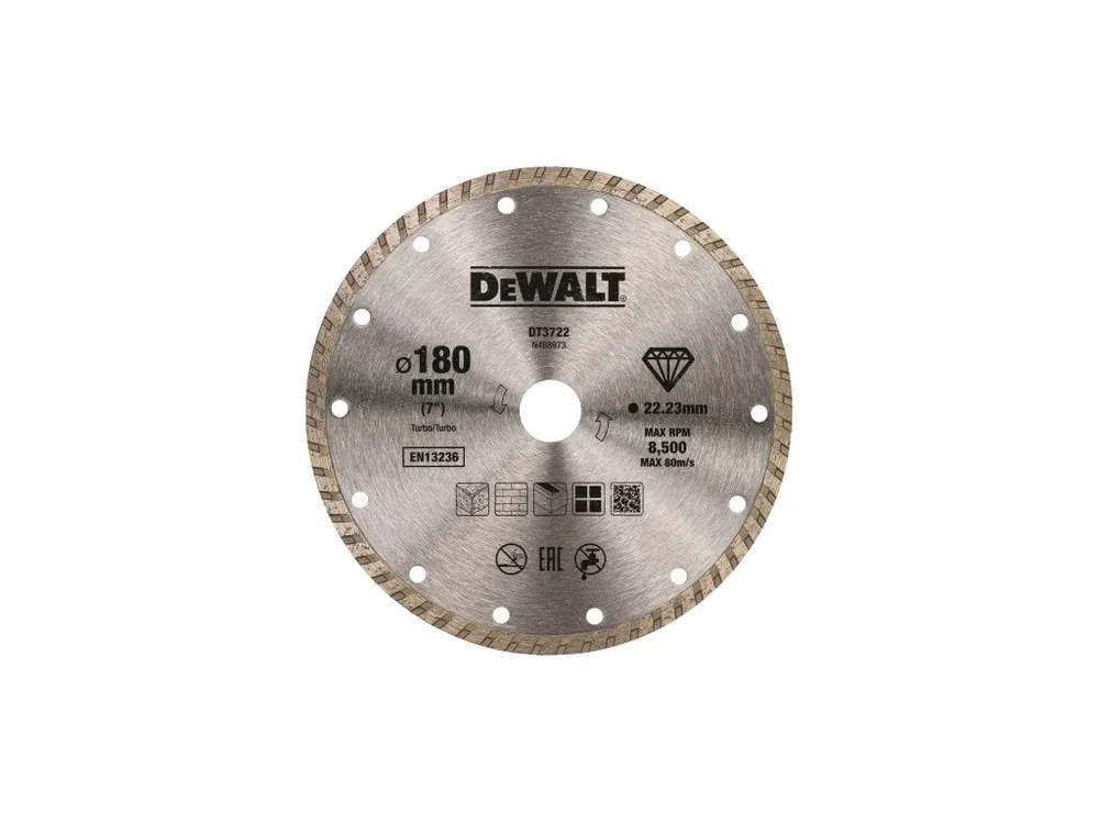 Dia řezný kotouč 180mm Laser1 Turbo na beton a cihly DeWALT DT3722