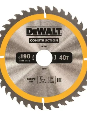Pilový kotouč 190x2,6x30mm, 40 zubů DT1945 DeWALT