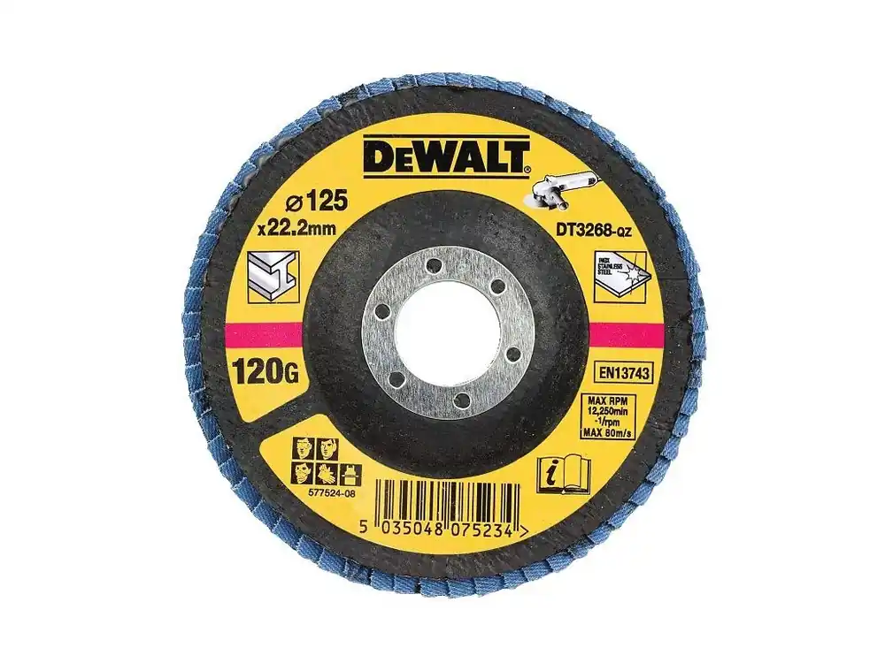 Brusný lamelový kotouč 125mm P120 vypouklý DT3268 DeWALT