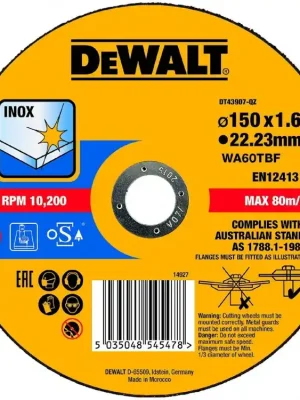Řezný kotouč na nerezovou ocel 150x1,6x22,2 DeWALT DT43907